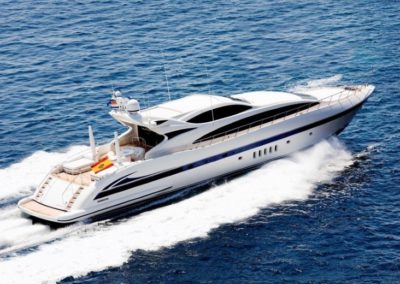 105 Mangusta luxury charter yacht