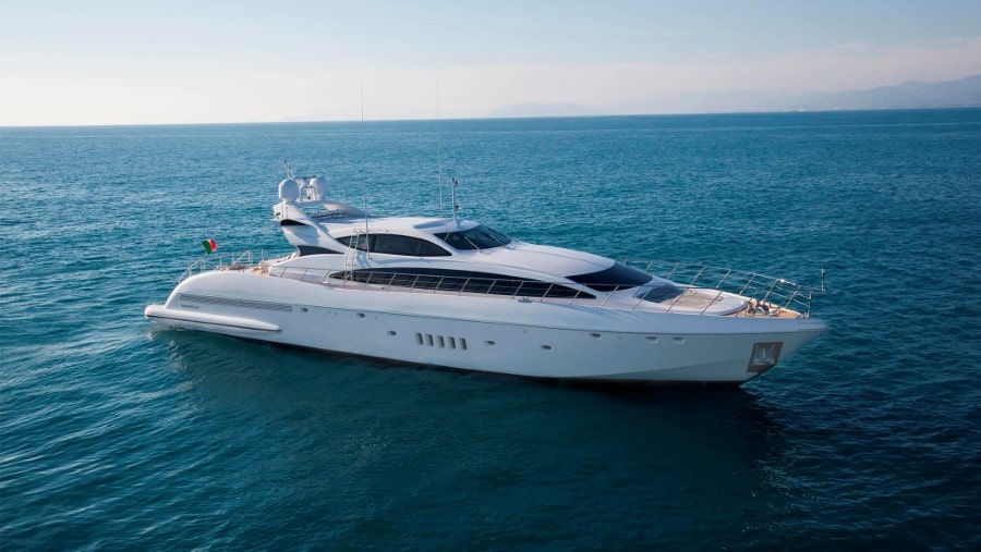 105 Mangusta luxury charter yacht