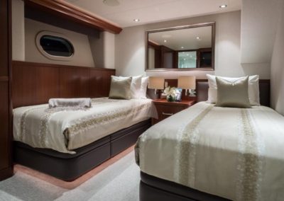 130 Westport yacht twin beds cabin