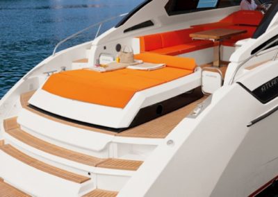 58 Azimut yacht aft deck sunpads