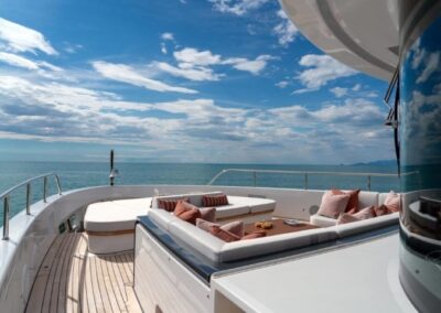 111 Benetti yacht bow lounge seating