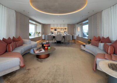 111 Benetti yacht salon forward view