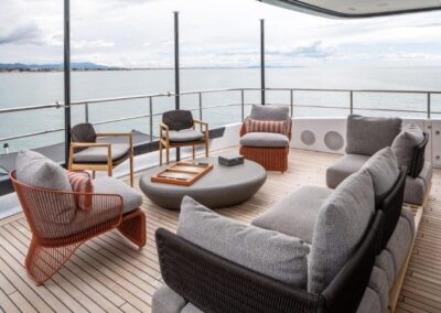 111 Benetti yacht sun deck aft view