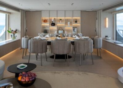 111 Benetti yacht formal dining