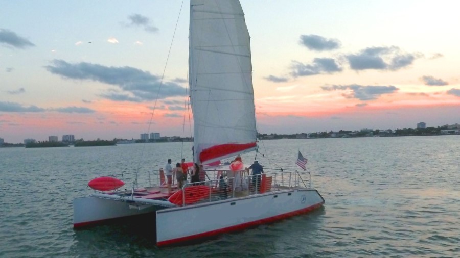 50 Sailing party catamaran Miami